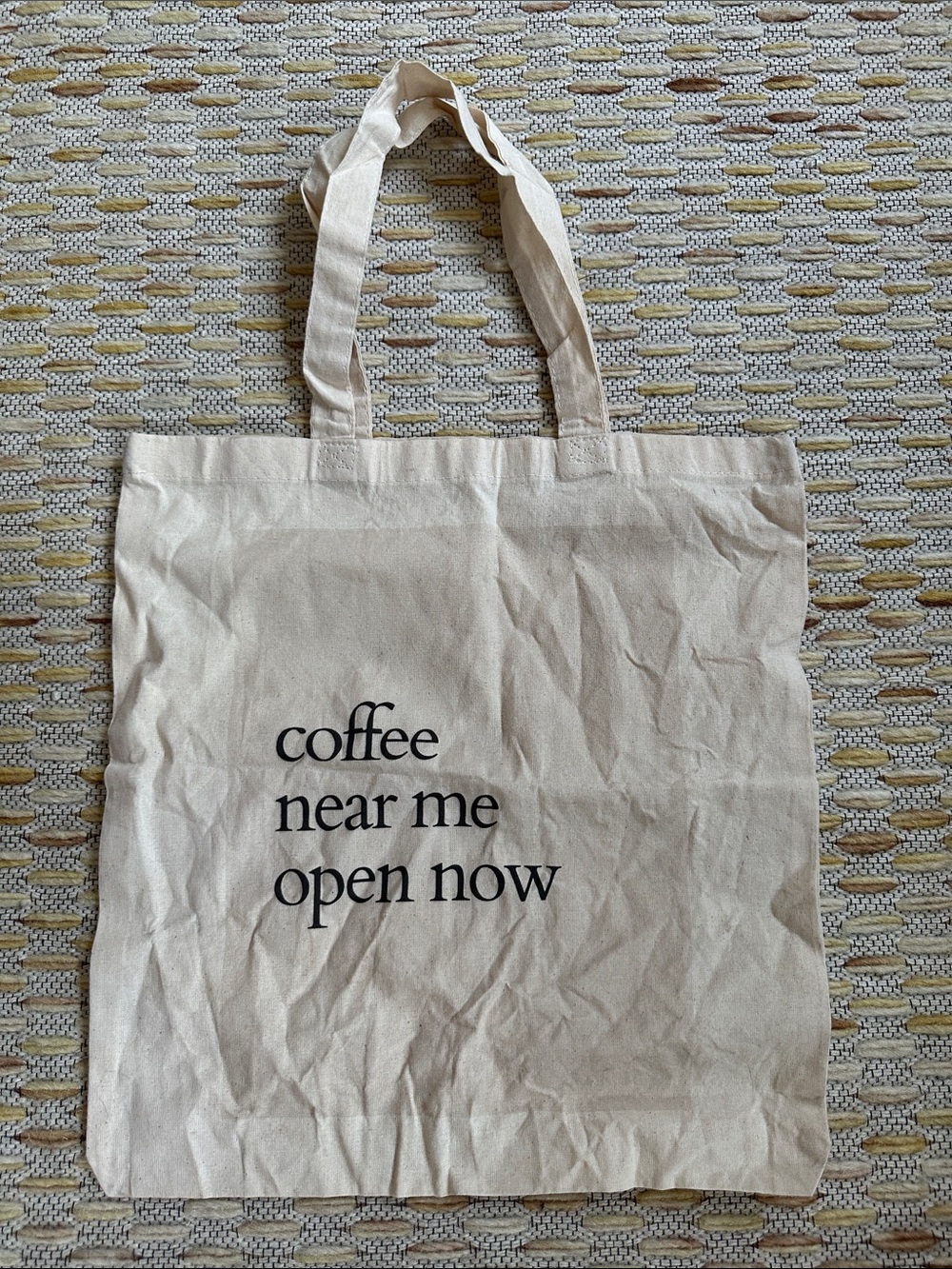 “Coffee Near Me Open Now” Novelty Canvas Tote